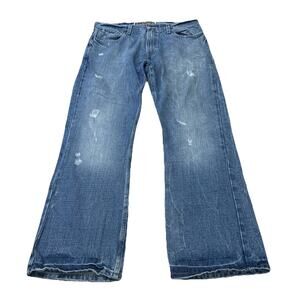 Levis Y2K 527 Low Rise Jeans Bootcut Men’s 34X30 Blue 100% Cotton Denim Distress